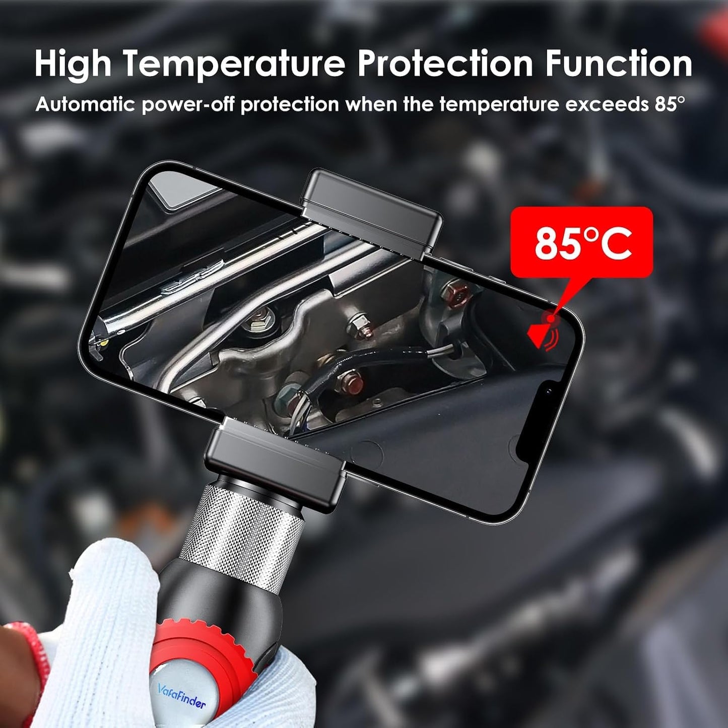 Two-Way Endoscope Camera with Light [360°Rotation],1080P HD,Borescope for iPhone IP67 Waterproof Automotive Engine Plumbing HVAC Inspection 6.2 mm Lens Industrial