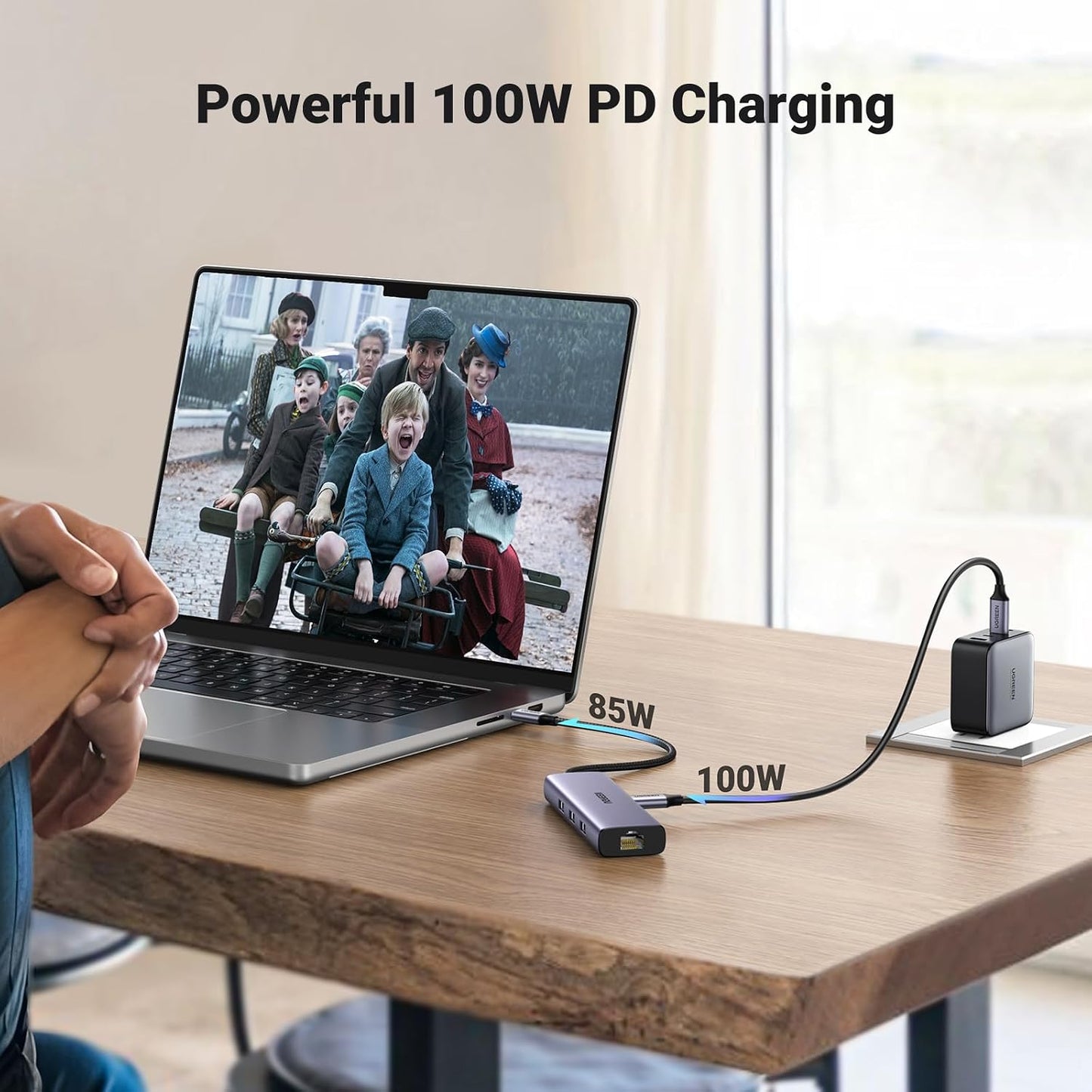 UGREEN Revodok 6 in 1 USB C Hub Gigabit Ethernet Adapter with 4K HDMI | 100W PD Charging,USB A Data Ports Compatible with MacBook Neo/Pro/Air M1, M2, M3, M4,M5,iPad, iPhone 17/16, Steam Deck