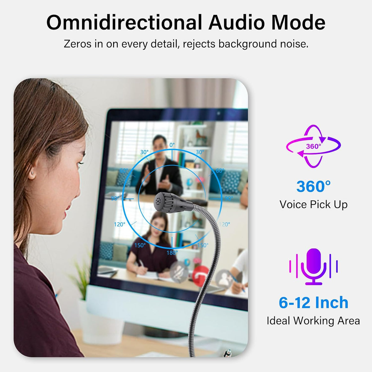 Plug & Play USB Microphone for PC, Desktop Condenser Mic | cardioid mic with noise reduction. Mute button. For podcasting, streaming, gaming. Works with Windows, Mac.