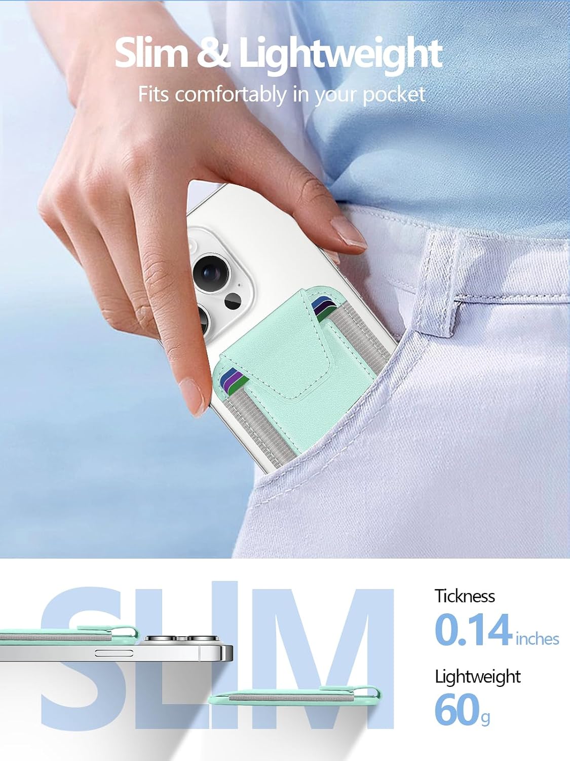 Miroddi for MagSafe Wallet with Privacy Flap, Strongest Magnetic Wallet | 7 Cards Holder, RFID Blocking, Leather Magnetic Phone Wallet for iPhone 17/16/15/14/13/12 Series and Pixel 10 Series