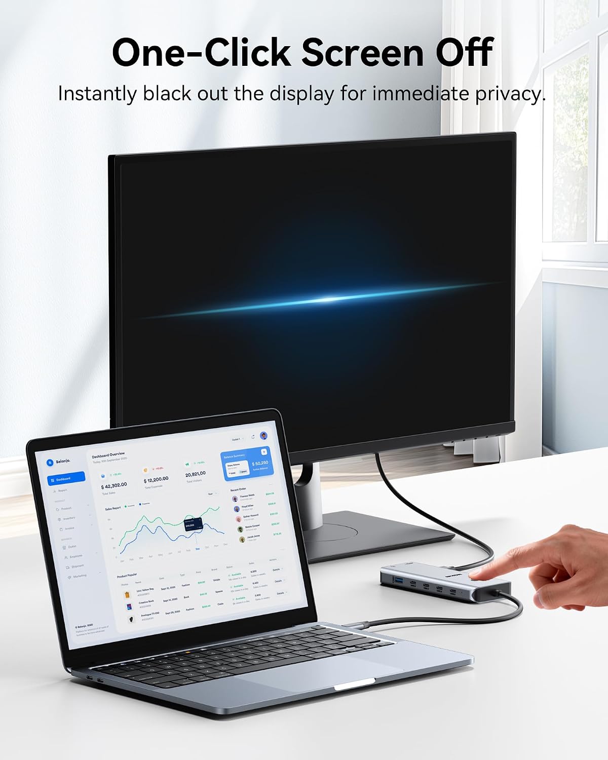 MOKiN USB C Docking Station Dual Monitor 2 HDMI for Dell/HP/Lenovo Laptop