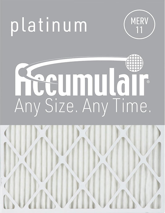 20X25X1 (19.75 x 24.75) Accumulair Platinum 1-Inch Filter (MERV 11) (4 Pack)