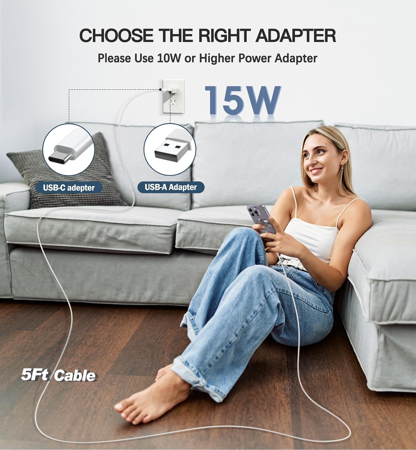 Magnetic Wireless Charger, 2-Pack 15W Fast Mag-Safe Stand for iPhone 17-12 | Fast Magnetic Wireless Charging Pads for iPhone 17/17 Air/17 Pro/17 Pro Max, 16/15/14/13/12 Series and AirPods(white）
