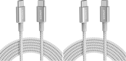 Anker USB C to USB C Cable, Type-C Charging Cord Fast Charge(10FT,100W), for iPhone 17 Series, MacBook and More(Red) (Pack of 2)