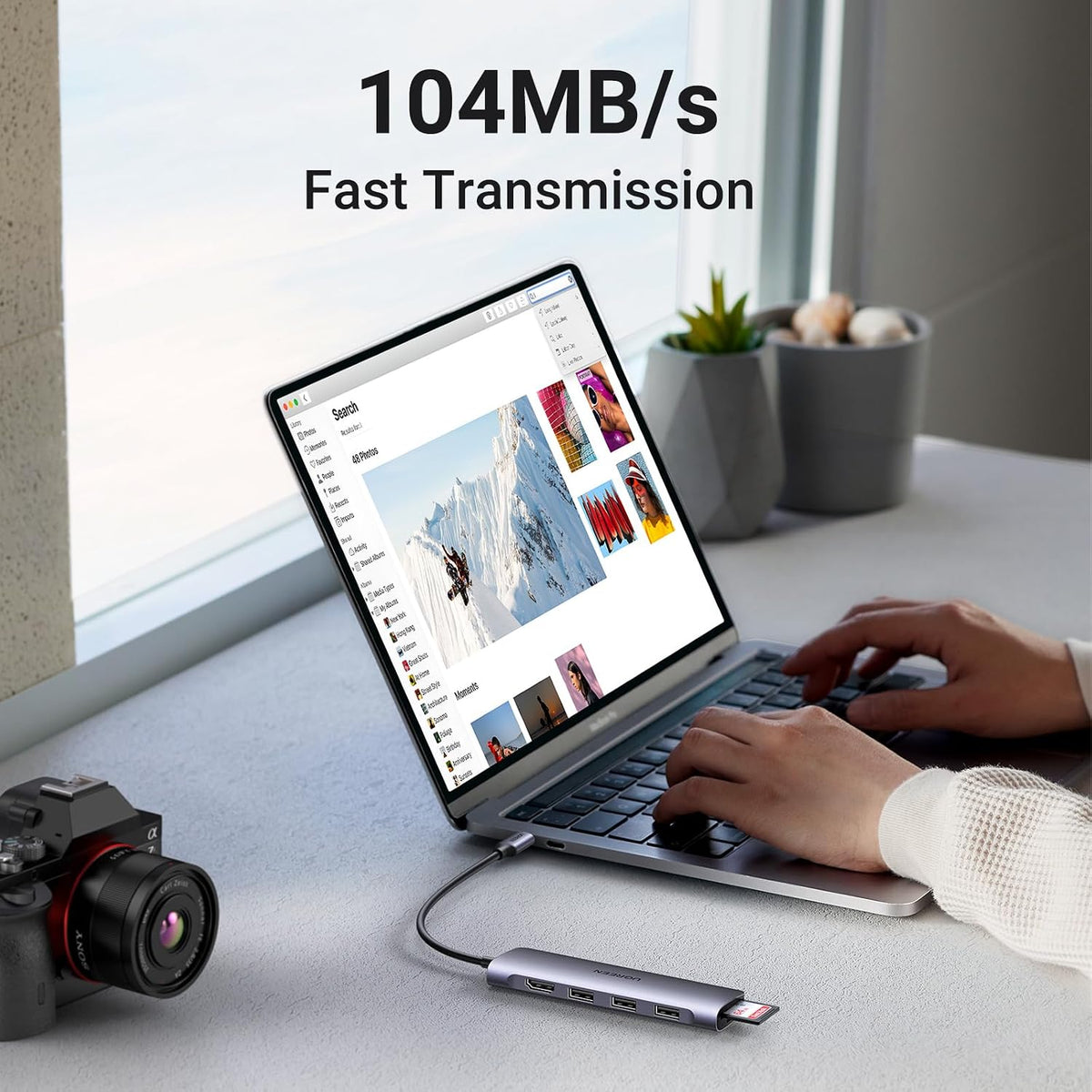 UGREEN Revodok USB C Hub 6 in 1 USB C Dongle 4K HDMI