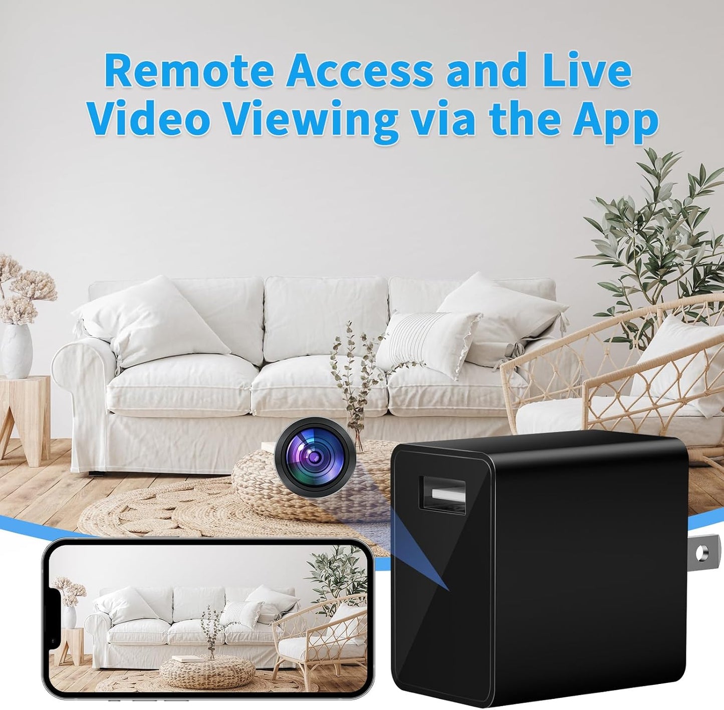 HiSpyCam WiFi Security Camera - FHD 1080P Wireless Nanny Cam - Baby Monitor - Local/Cloud Storage