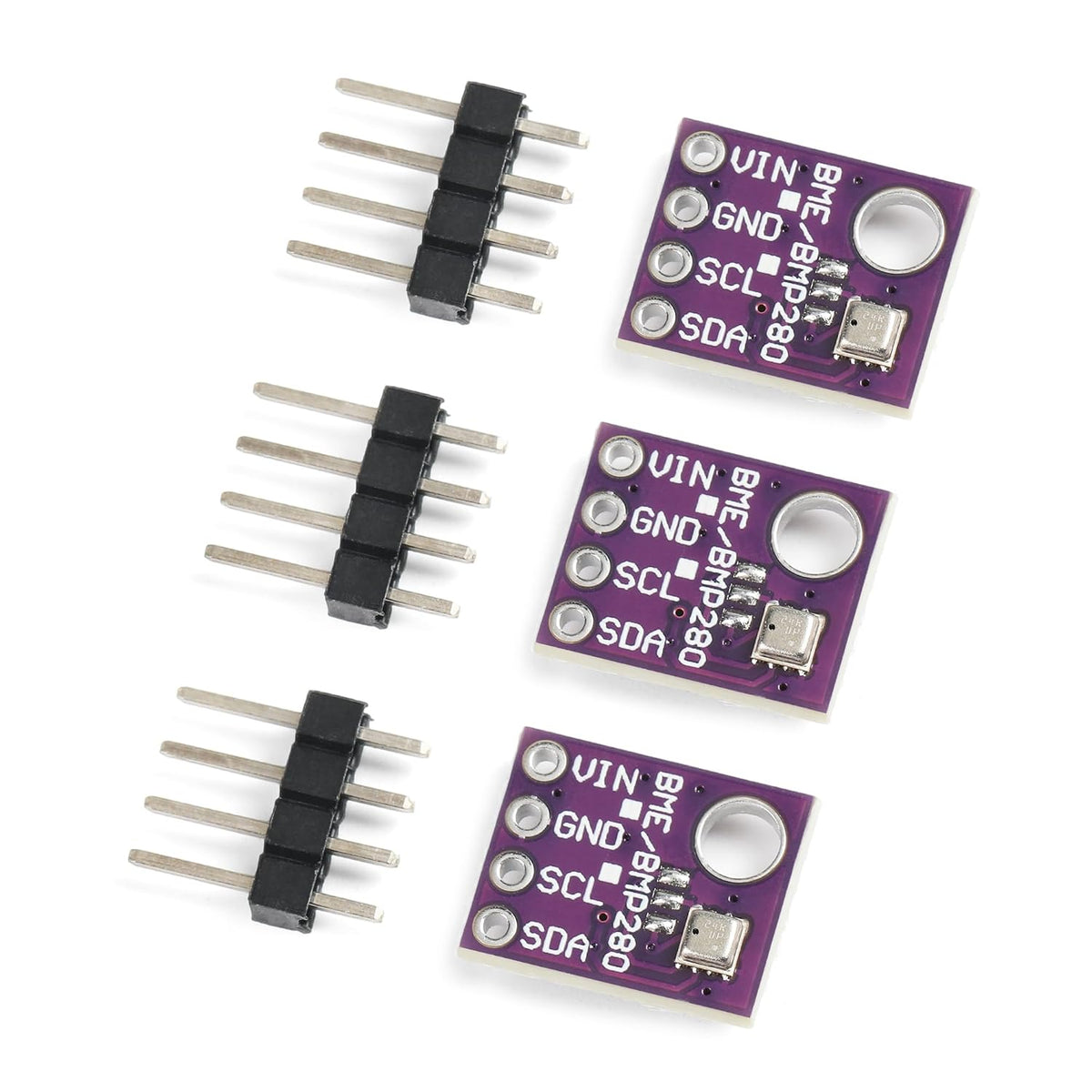 2PCS BME280 5V Sensor Module Atmospheric Pressure Temperature Humidity Sensors I2C SPI Breakout GY-BME280