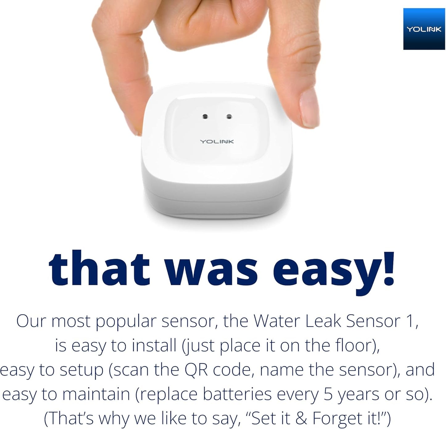 YoLink Smart Home Starter Kit: Hub & 2-Pack Water Leak Sensor 1, LoRa Up to 1/4 Mile Open-Air Range, SMS/Text, Email & Push Notifications, w/Alexa, IFTTT, Home Assistant