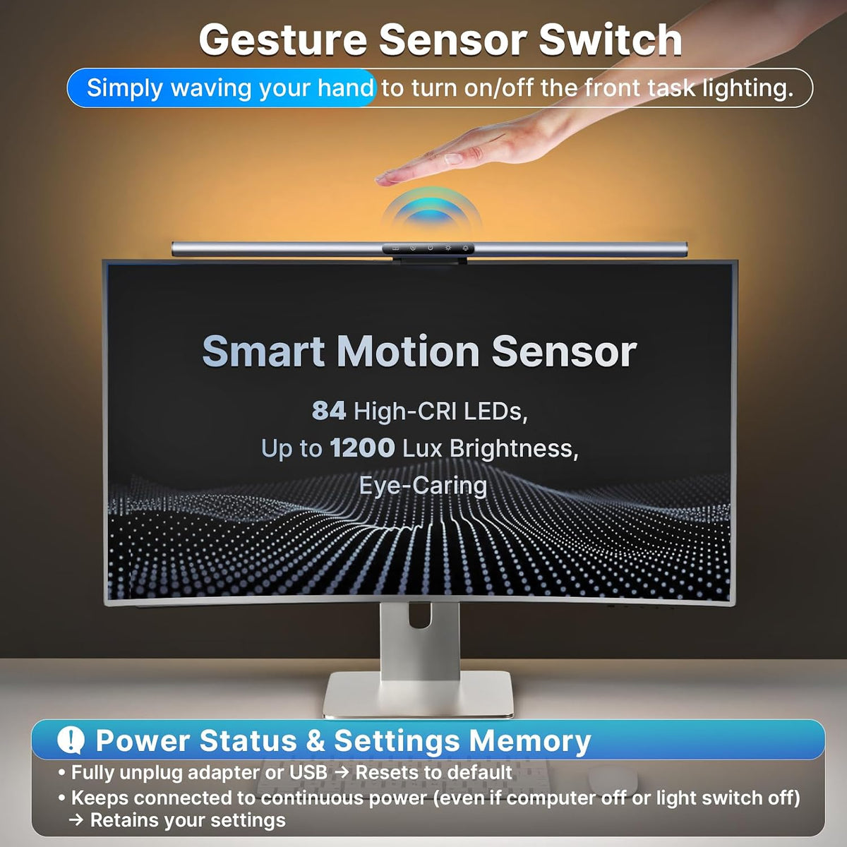 LED Monitor Light Bar, Computer Monitor Lamp for Home Office & Gaming