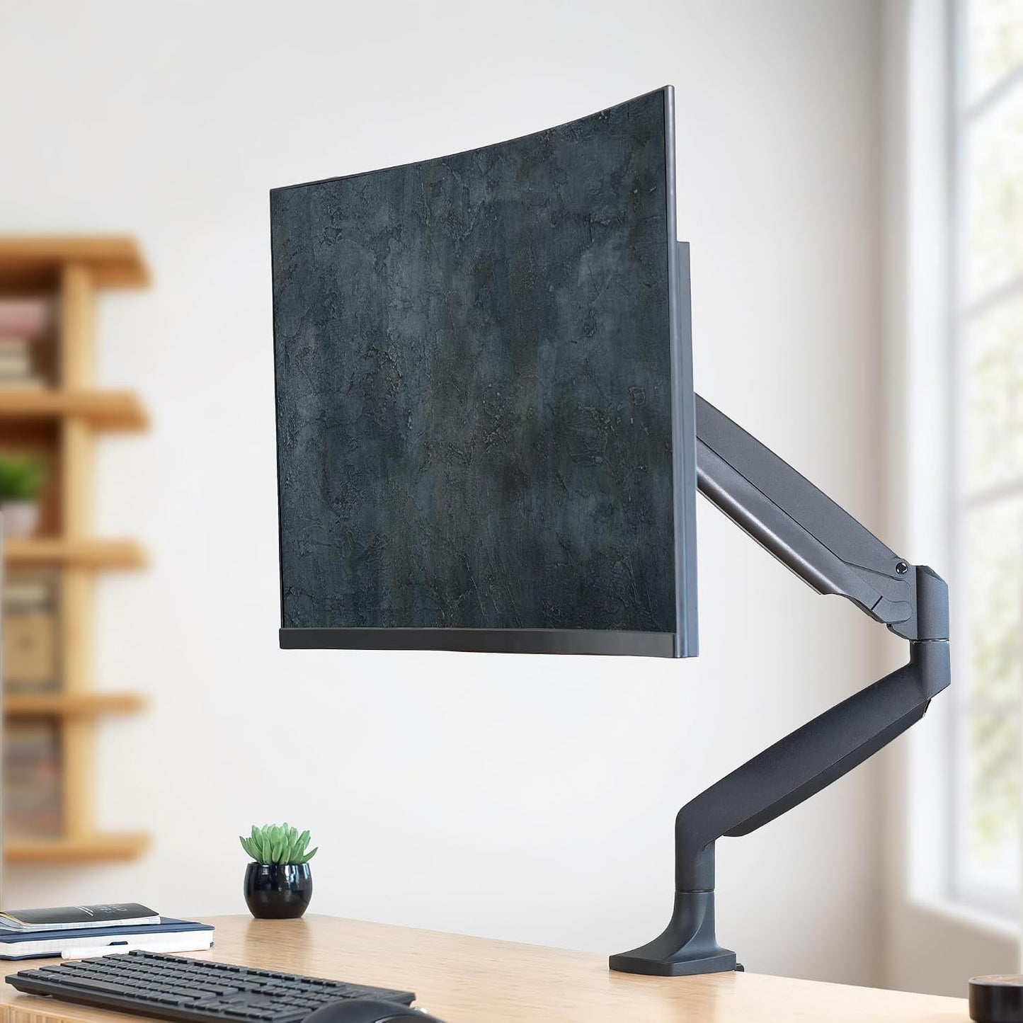 VIVO Premium Aluminum Height Adjustable Single Monitor Articulating Desk Mount Stand w/Gas Spring Arm Fits up to 32" Screen (STAND-V001Q)
