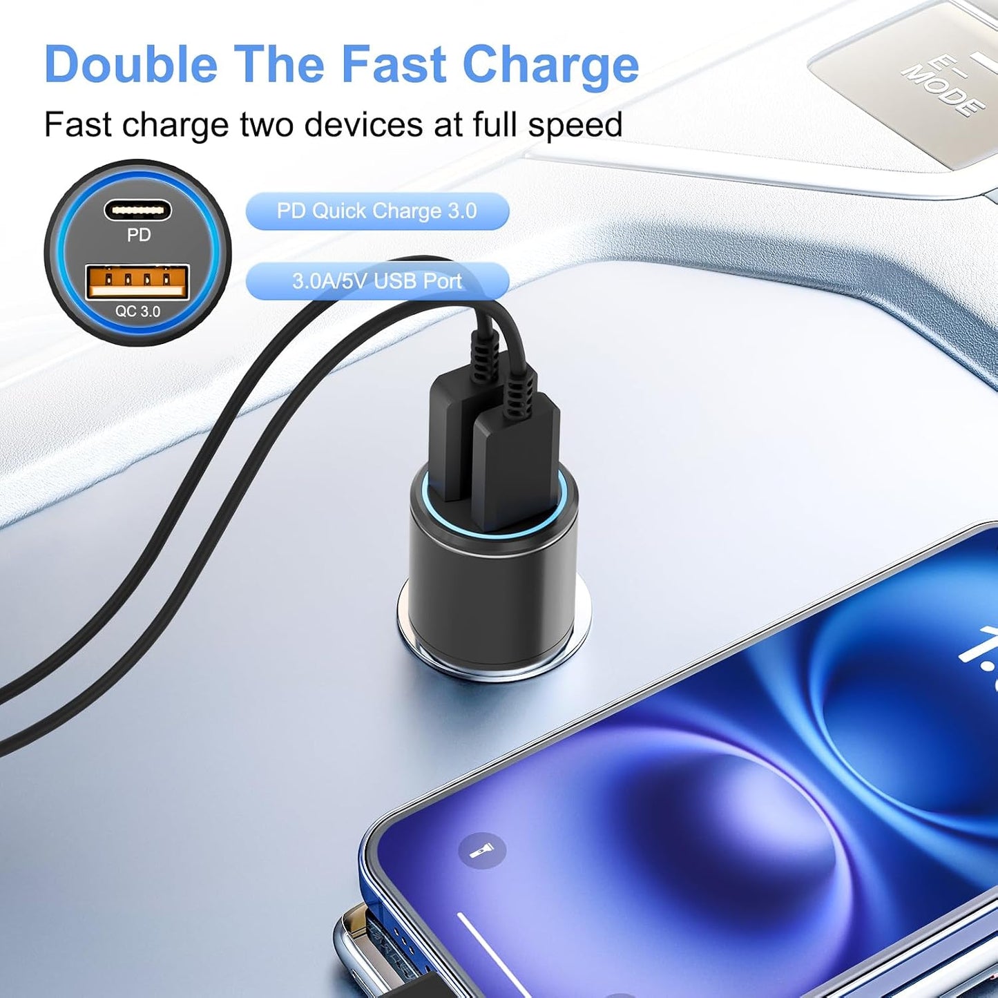 Samsung Super Fast Charger Type C Kit,25W PD USB C Wall/Car Charger | for Samsung Galaxy S26/S25/S24/S23/S22/Plus/Ultra/FE/Note 20/10/A71,2020/2018 Pad Pro/Air,with 2X USB C-to-C Cable(6.6ft)