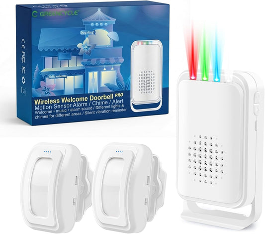 Wireless Motion Sensor Door Chime, Greencycle Doorway Motion Sensor Alarm
