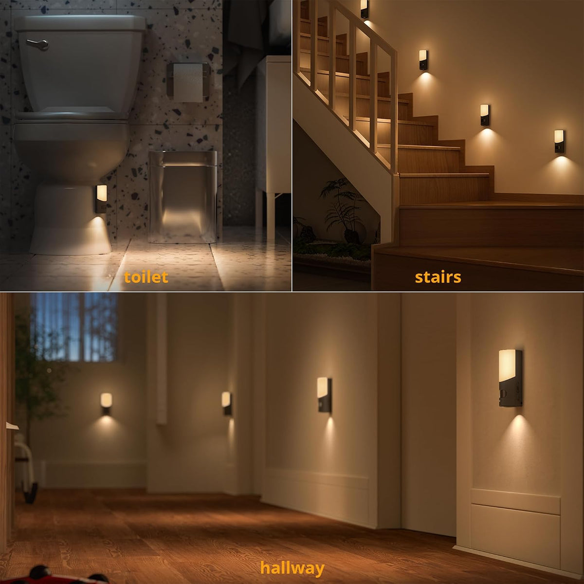 Lyridz Rechargeable Motion Sensor Wall Sconce Night Light, 2 Pack