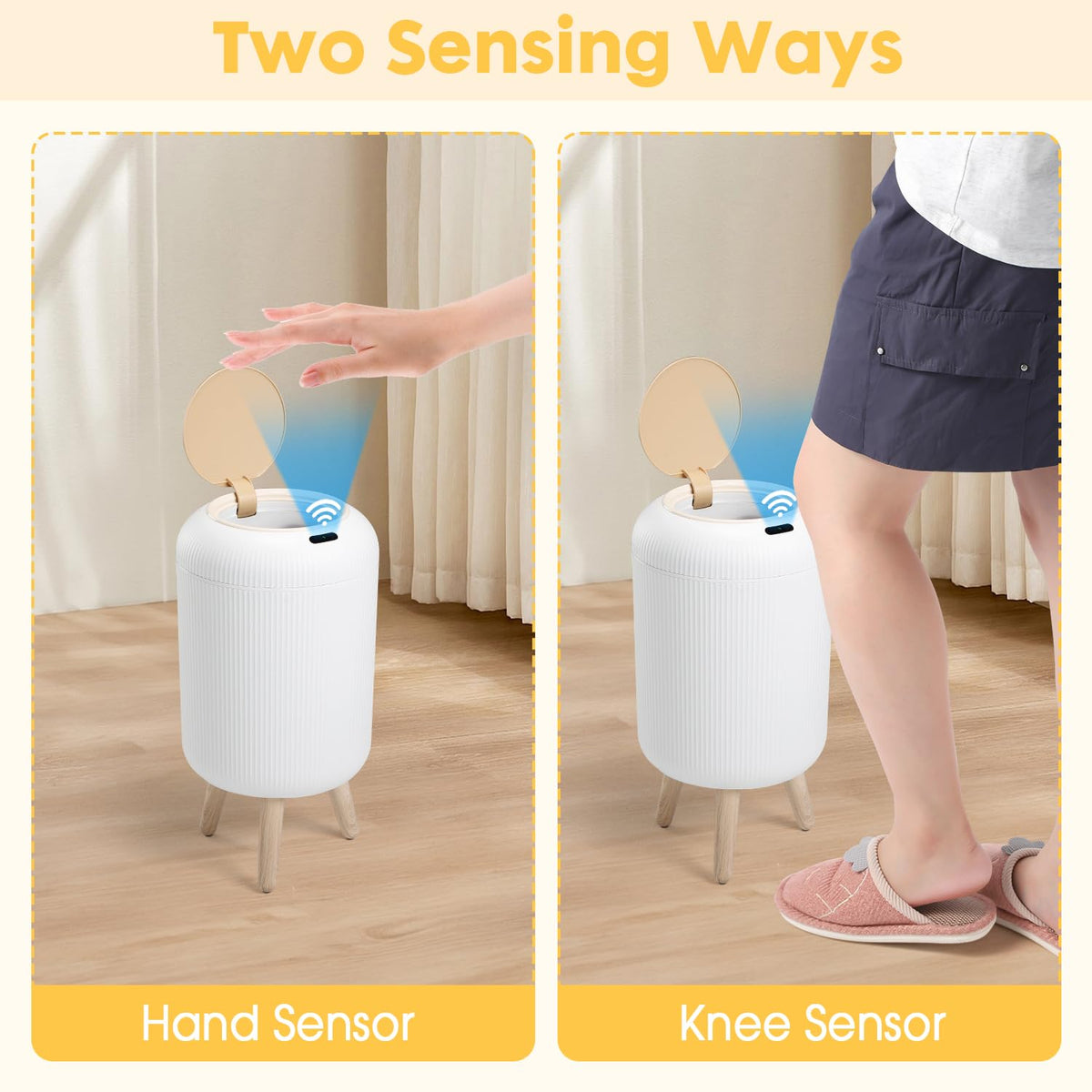 Motion Sensor Bathroom Trash Can,3 Gallon Auto Touchless Trash Bin