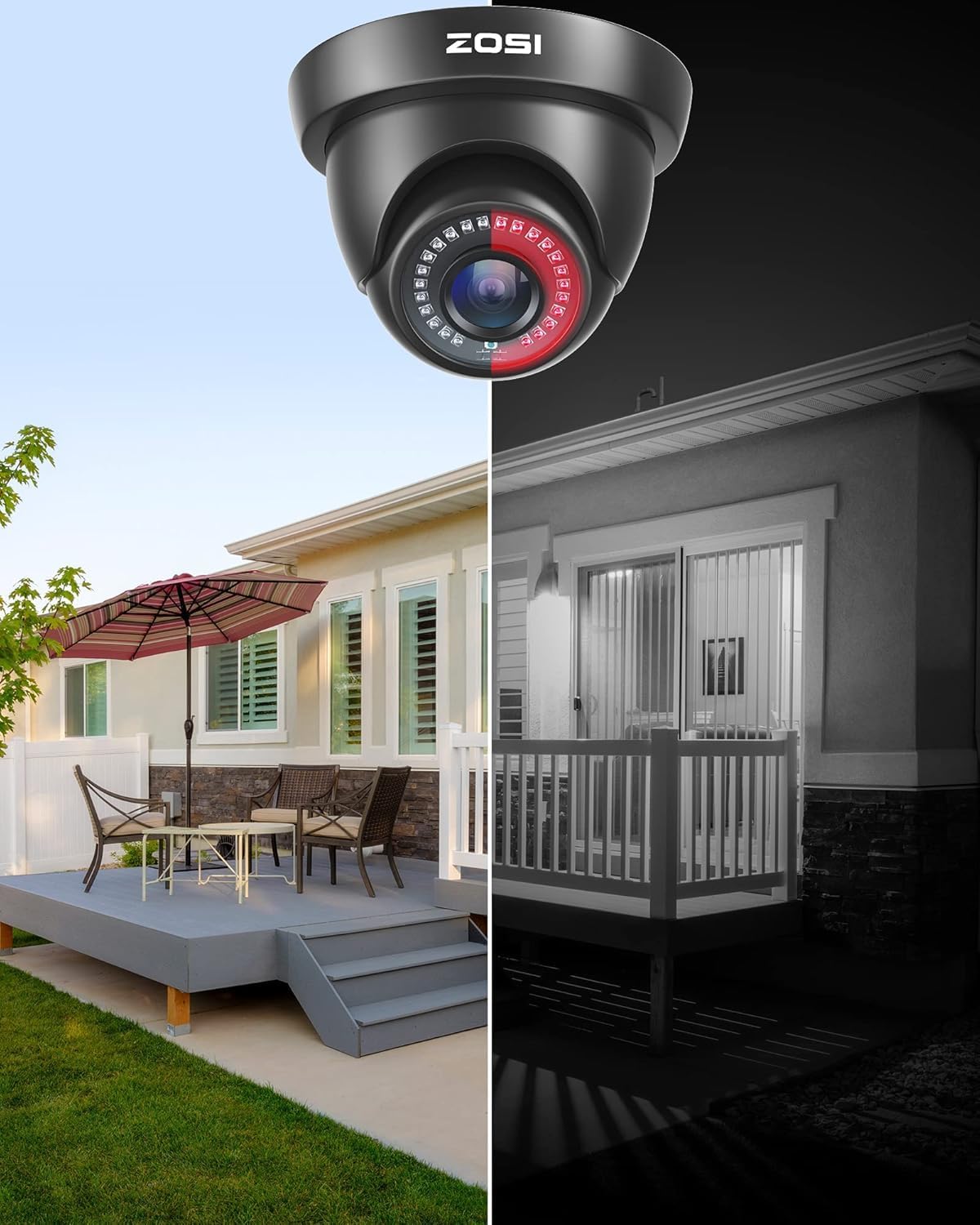 ZOSI 4 Pack 1080P CCTV Dome Security Cameras, HD-TVI Outdoor Indoor Cam