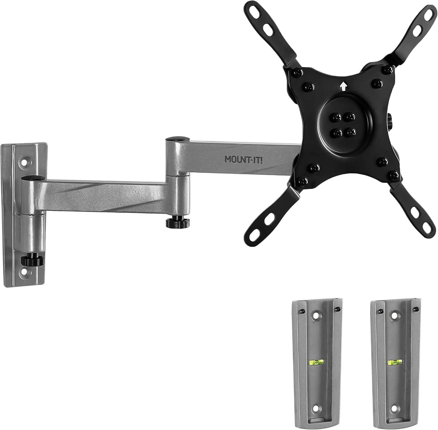Mount-It! Lockable RV TV Mount for Camper, Trailer, Motorhome, Truck & Boat, Full Motion, Quick Release, Rust-Resistant Aluminum, Dual Wall Plates for Indoor & Outdoor, 19-43 TVs, 33 lbs, VESA 200x200