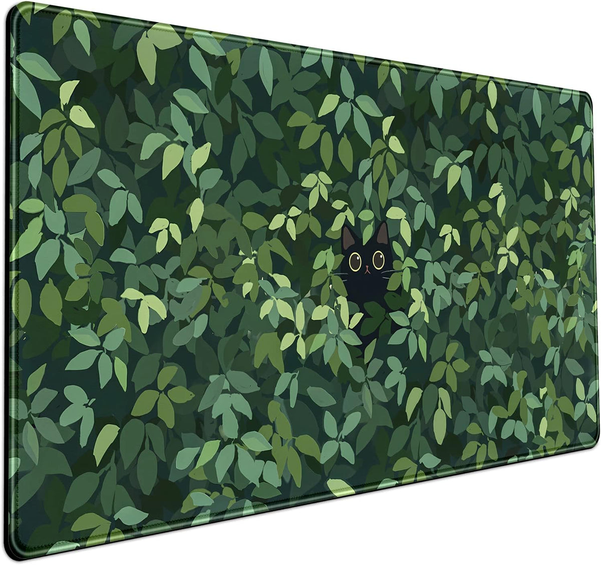 Cute Frog Mouse Pad Desk Pad Kawaii Green Desk Frog Decor Large Mouse Pad | Large Gaming Mouse Pad for Desk Computer Keyboard Laptop, Home Office Accessories for Girl (31.5x15.7 in)-with Stitched Eges