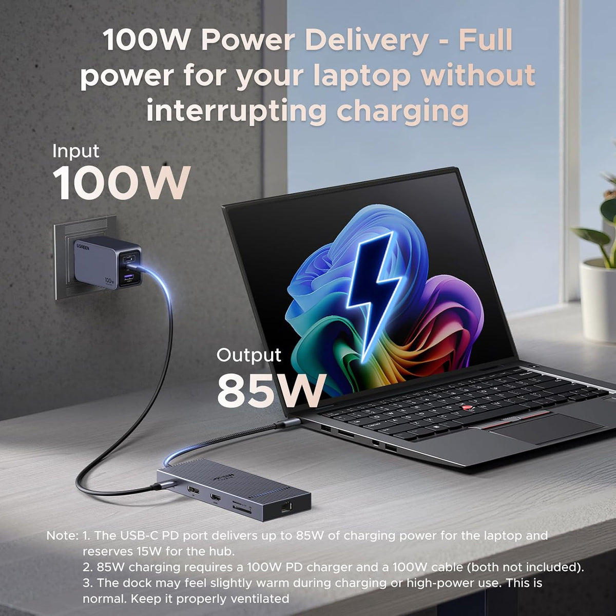UGREEN USB C Docking Station Dual Monitor, 11-in-1 Dock with HDMI and DP
