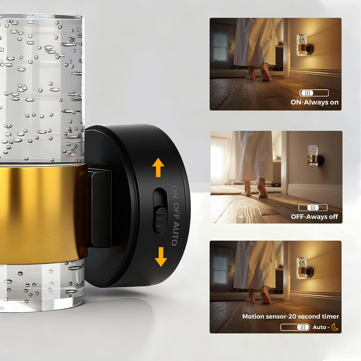 L LOHAS LED Motion Sensor Night Light, Wireless Rechargeable Nightligh