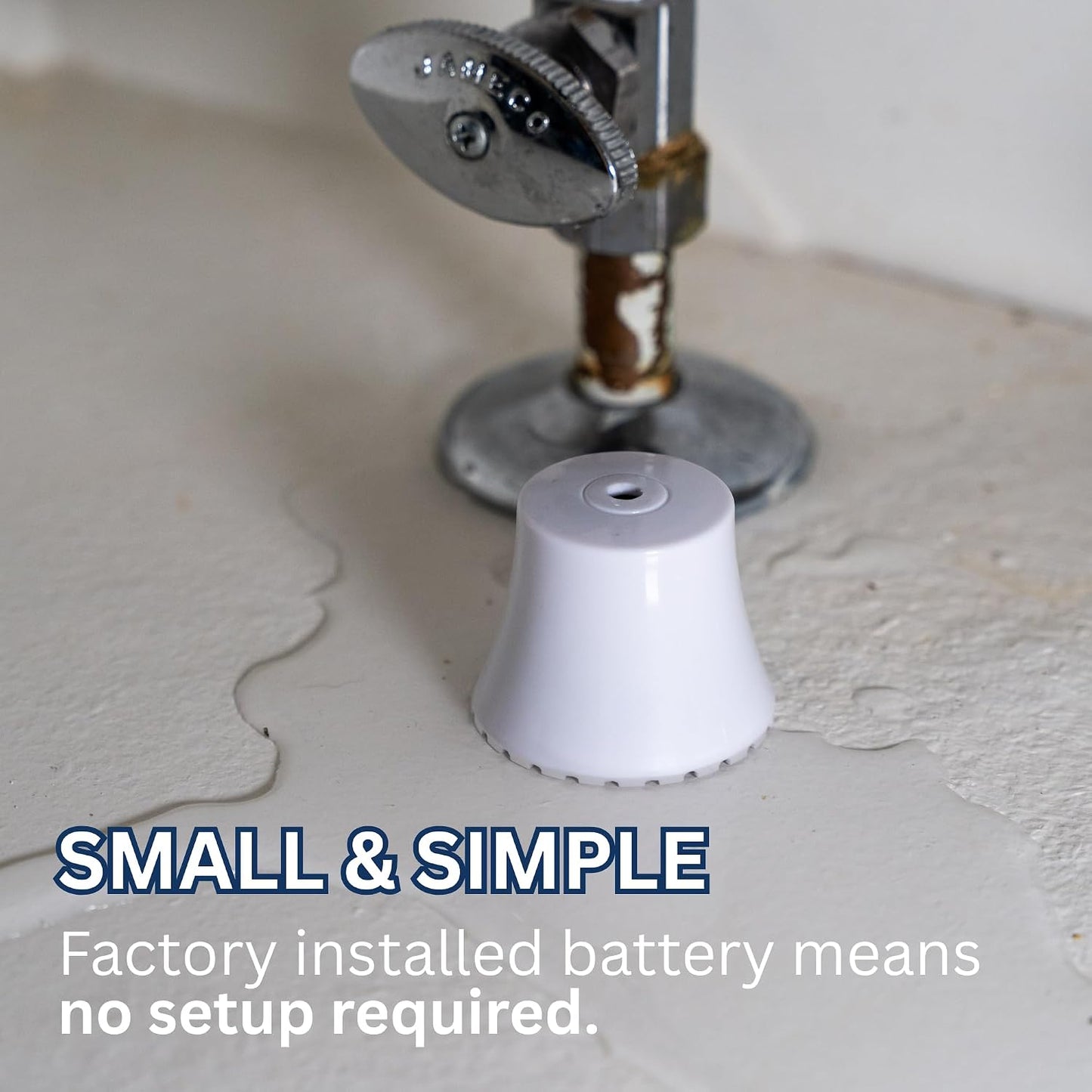 Flood Buzz Small Water Leak Detectors for Homes & Businesses - 12-Pack | No Setup Required - Patented Design - Under Sink, Toilet, Basement, RV, Water Heater, Dishwasher - Reusable Alarm
