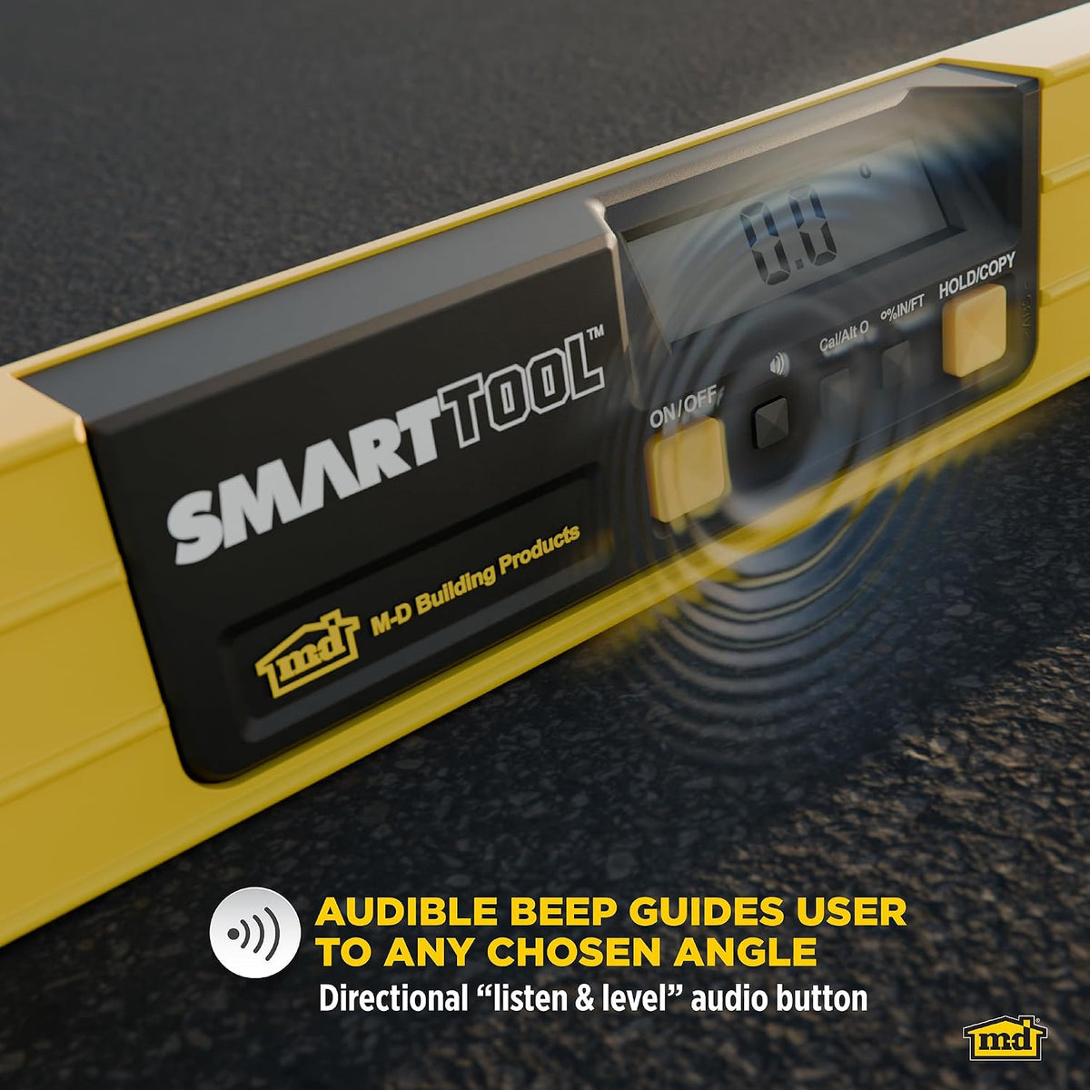 M-D Building SMARTTOOL® Digital Level, Yellow, 48in, With Carry Case