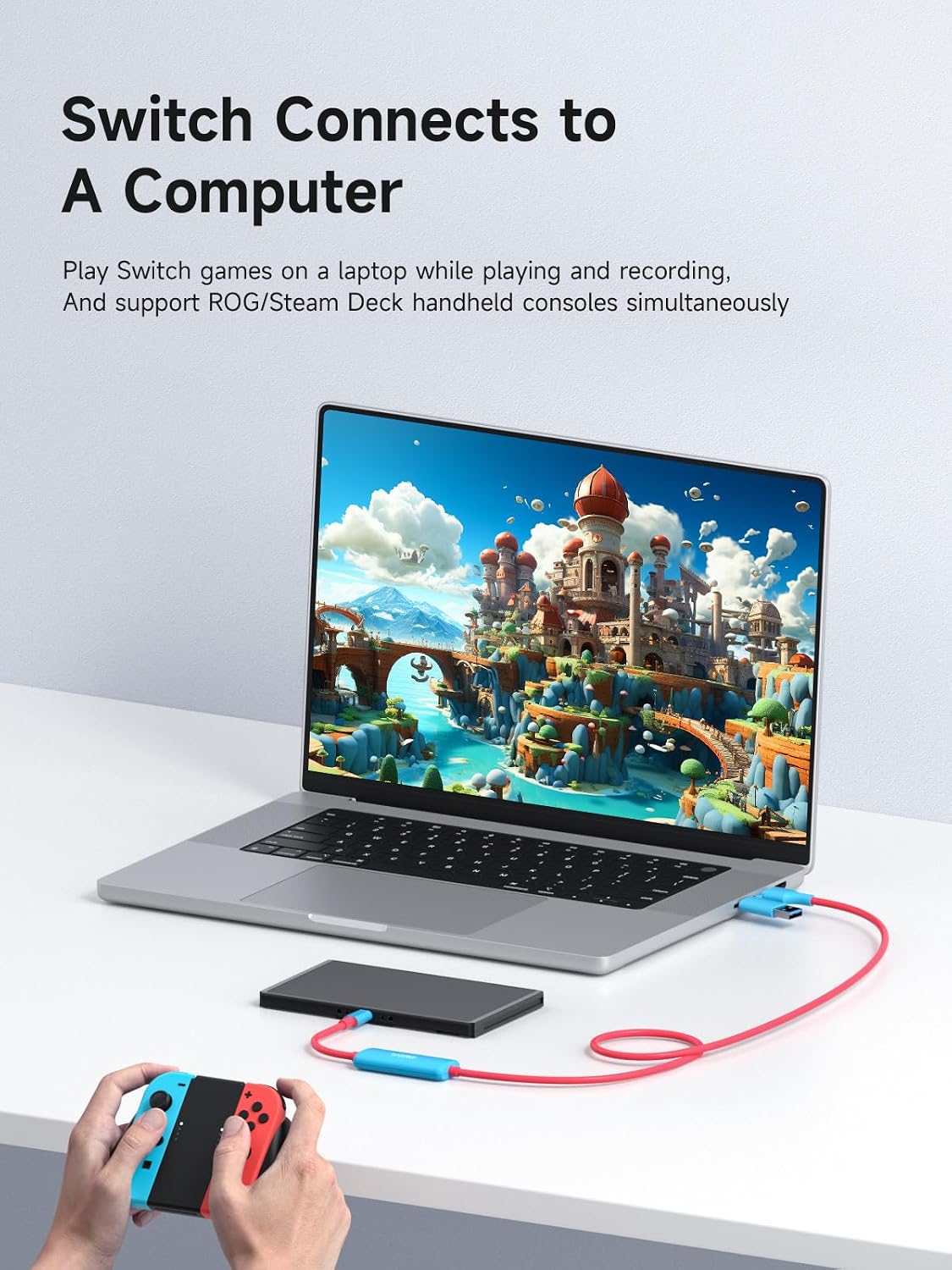 Hagibis USB3.0 Video Capture Card with 100W PD for Switch2, USB C to USB A/USB C 1080P@60fps 2K@30fps Live and Record Video Audio Game for Car Quest 3 VR PS4/5 ROG Ally Steam Deck (CC10P)