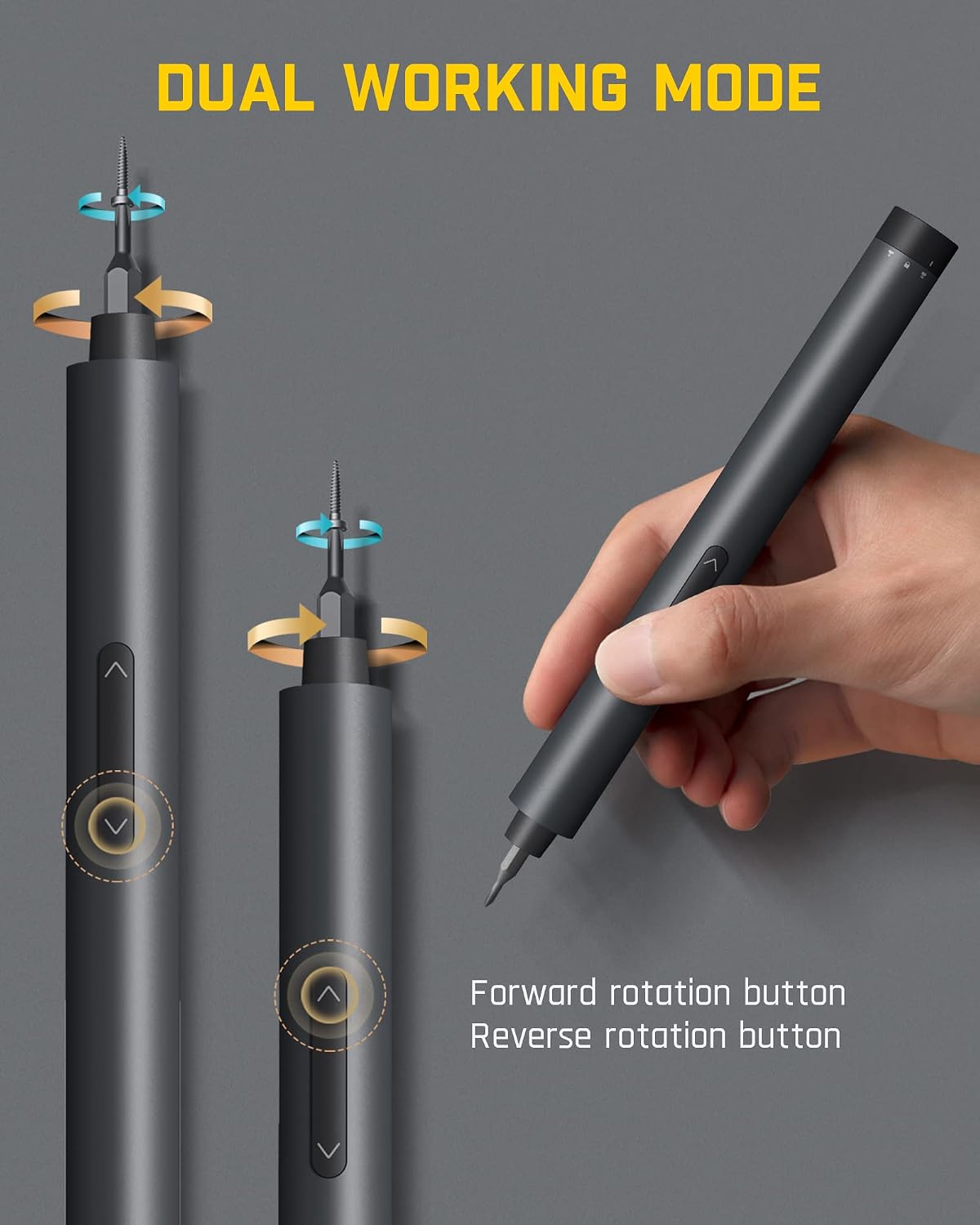 Fanttik E1 Pro Mini Electric Screwdriver, Precision Screwdriver Set | LED Light, 24 Magnetic Bits, Max. 3 N.m, Magnetic Storage, 5/32''Hex Shank, Repair Tool Set for Phone Camera Laptop Watch