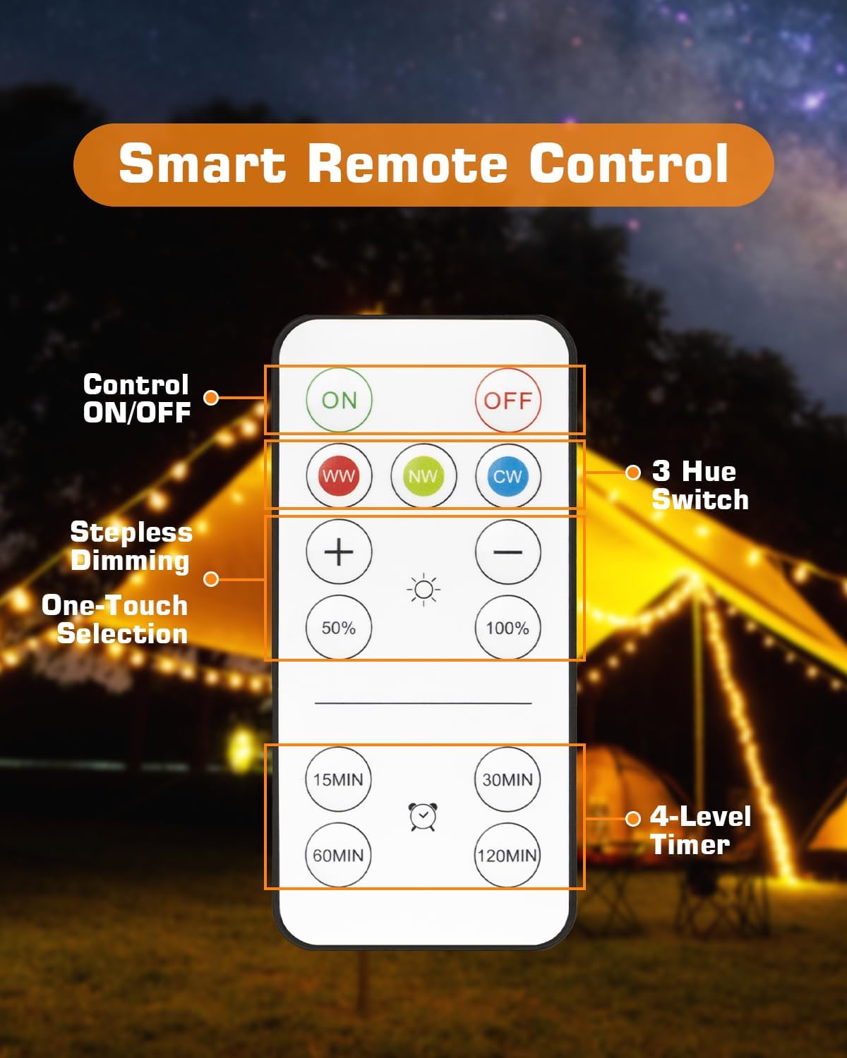 CordlessGlow Battery Operated Light Bulb with Remote，3 Colors + Dimmable + Touch Control Rechargeable Light Bulbs for no-Hardwired Fixture, up to 24 Hours,2Pack