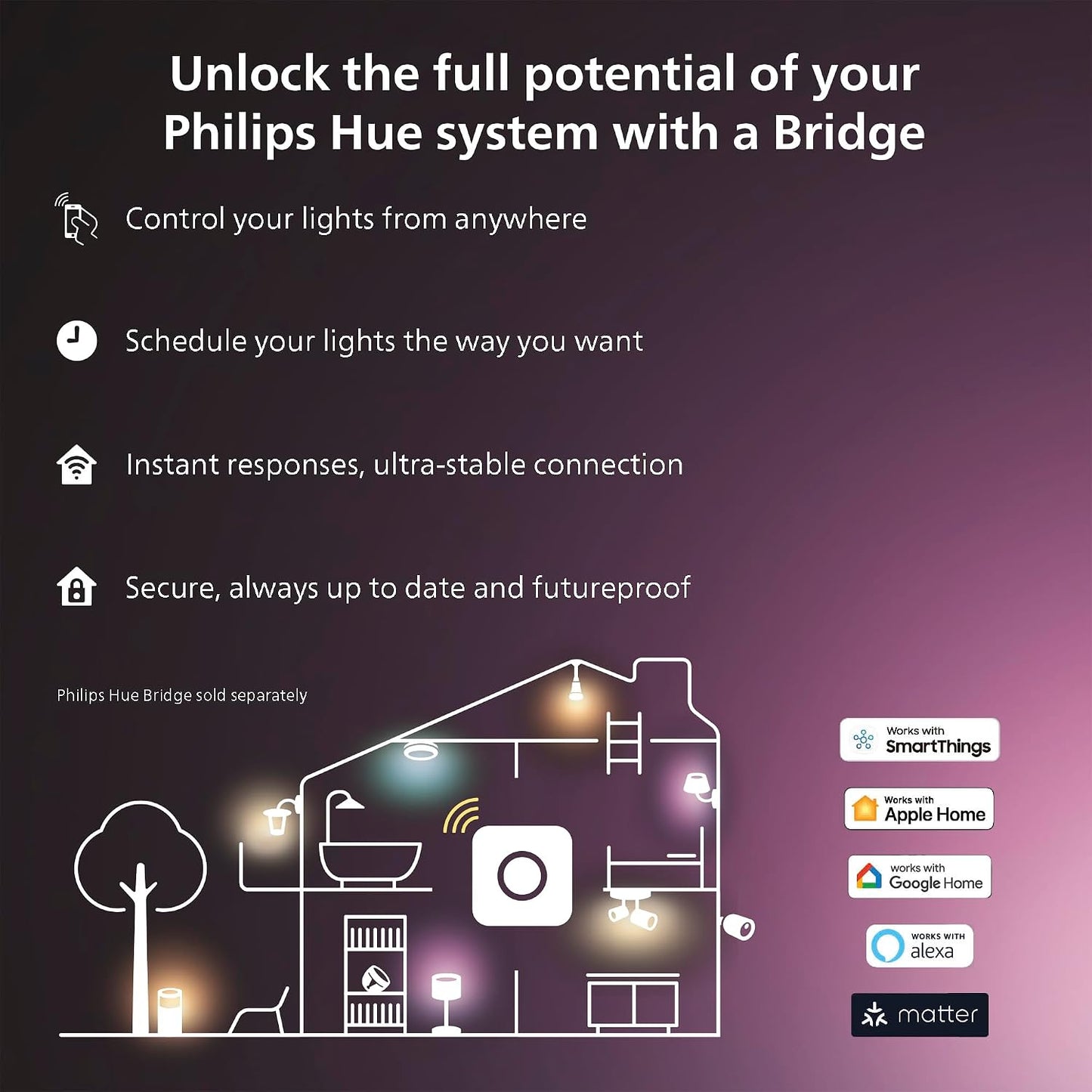 PHILIPS Hue Indoor 10 Ft Smart RGBWW LED Solo Lightstrip Base Kit, 1 Pack, Control with Hue App, LED Strip Lights Compatible with Alexa, Google Assistant and Apple HomeKit
