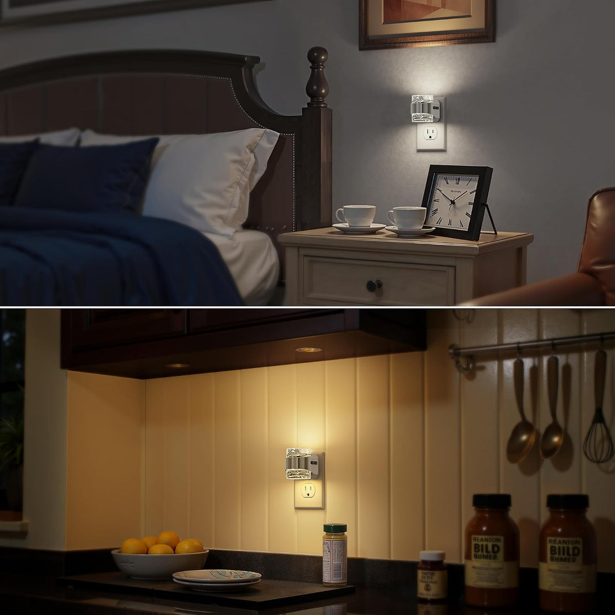 Briignite Night Lights Plug into Wall Dimmable Night Light Bubble Design