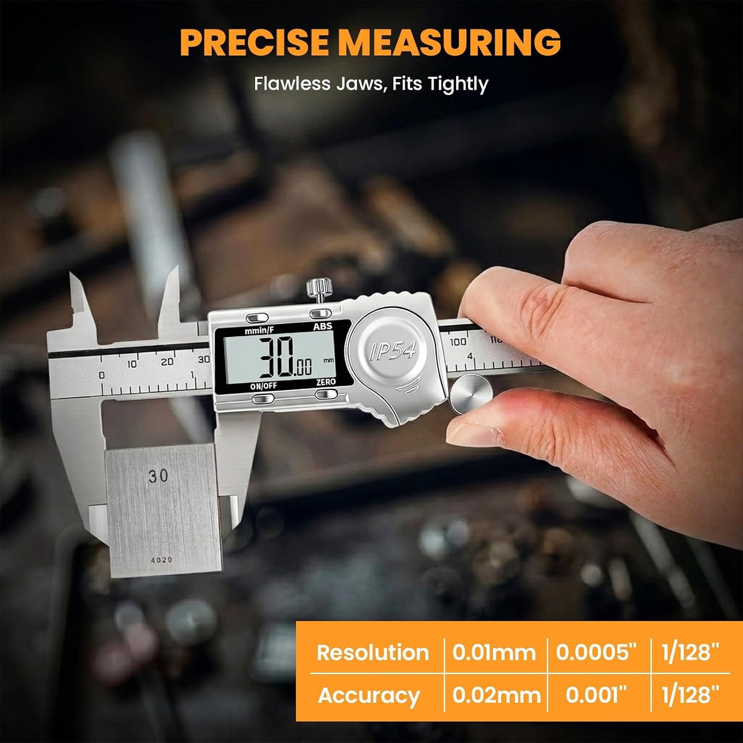 HARDELL Digital Caliper, IP54 Calipers with ABS Function, All-Metal Digital Micrometer Auto-Off, 6 Inch Micrometer Caliper Digital, Inch/MM/Fraction for 3D Printing & DIY (2 Spare Batteries)