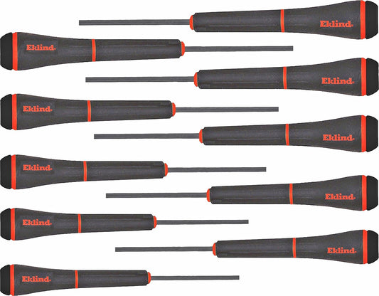 EKLIND 92300 PSD Hex (allen) Precision Screwdriver - 10pc set SAE Inch Sizes .028-5/32