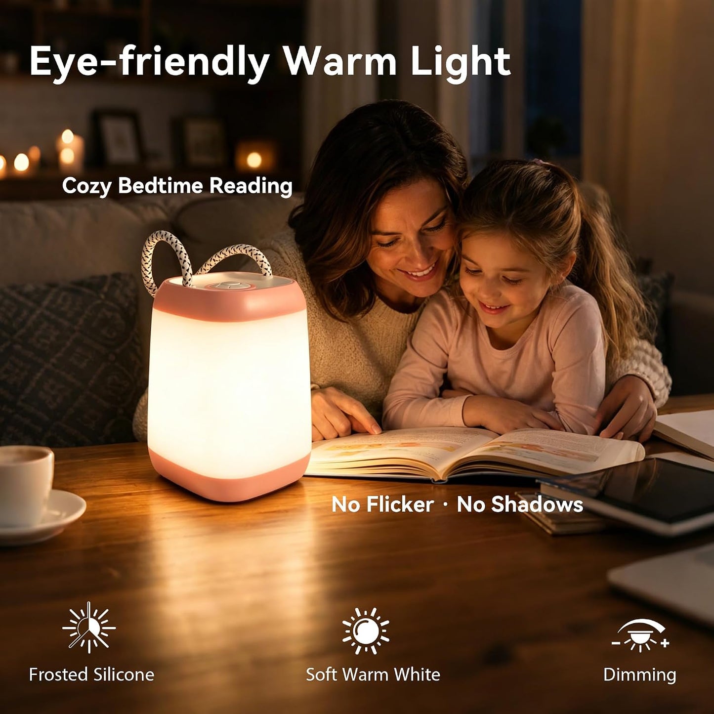 HOKOILN 2-Pack LED Camping Lights, Battery Powered Portable Tent Lantern | 3 modes, portable night light, battery powered, tent, hiking, emergency, backpacking, indoor, outdoor