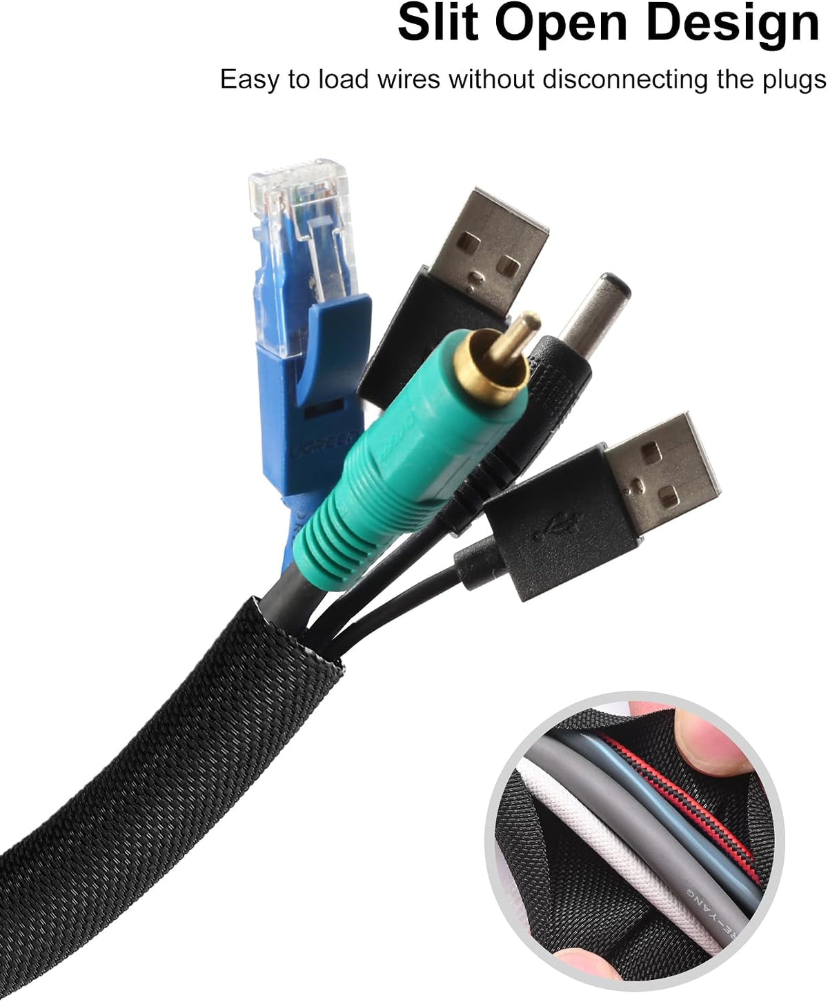 Secbolt Cord Protectors from Pets No Chew, 25FT - 1/2 Inch, Black | Durable Cord Covers for Pets, Bite-Resistant Wire Protector for Cats, Dogs, Rabbits