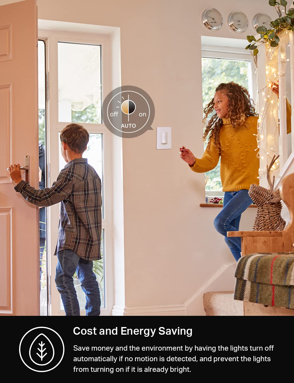 Kasa Smart Wi-Fi Motion Sensor Switch KS200M, Single Pole