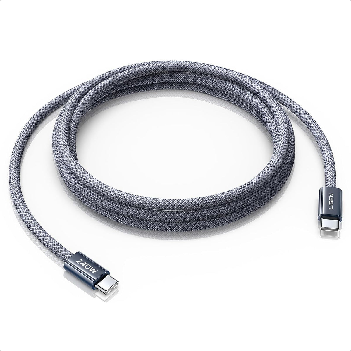 LISEN 5-Pack 240W Charging Cable Bundle: 3.3ft to 10ft, One Set for Every Space