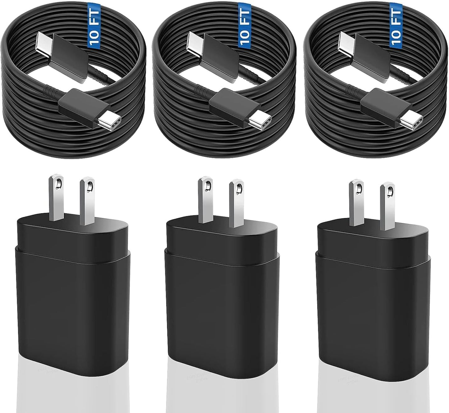 Samsung Super Fast Charger,25W Samsung Charger Fast Charging Block,2Pack Type C Android Phone Charger,USB C Cable for Samsung Galaxy S26 Ultra/S26+/S25/S24 FE/S23/S22/S21/A14/A54/Z Fold 7/6/Z Flip 7/6