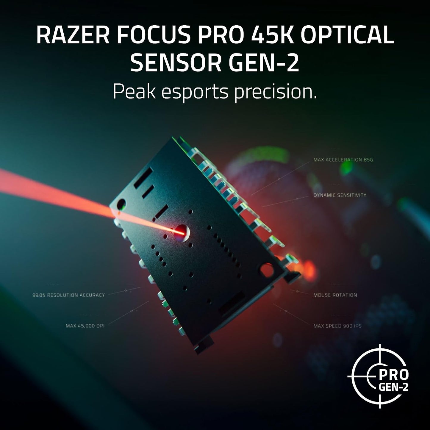 Razer DeathAdder V4 Pro Wireless Gaming Mouse, 8K Polling Rate, 56g, Black | HyperSpeed Wireless Gen-2, Optical Scroll Wheel, Optical Switches Gen-4, Focus Pro 45K Sensor Gen-2, Up to 150 Hr Battery