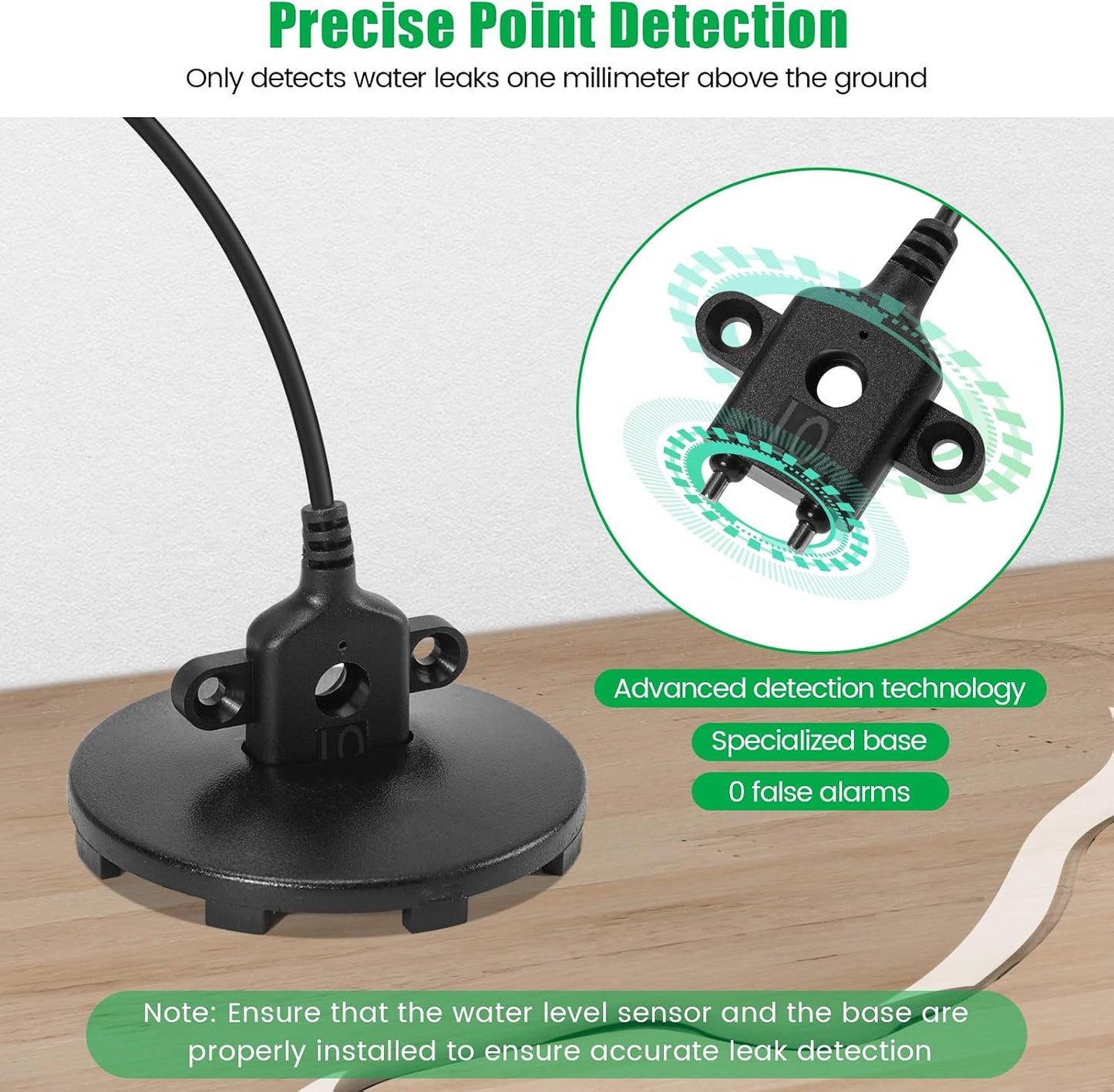 WiFi Water Leak Detector with Automatic Shutoff Valve，Zuomeng Smart Water Heater Remote Stop Device with Leak Sensor, Leakage Alert Push, 3/4" NPT 150PSI Brass Valve, Get Rid of Water Leakage