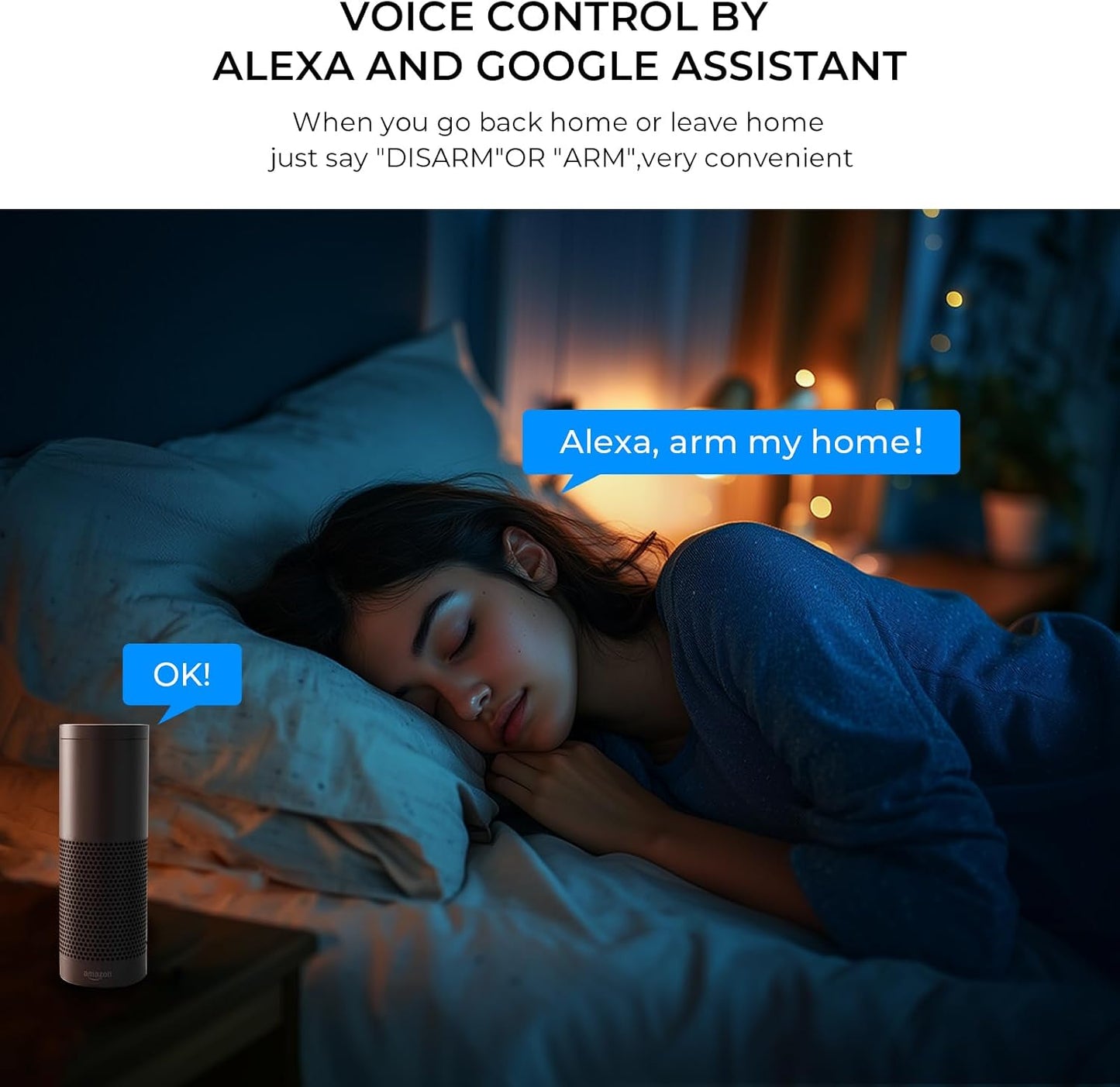 PGST Wireless Alarm System for Home Security,DIY WiFi Alarm Siren Systems,8-Piece Kits with Door/Window and Motion Sensors,Tuya App Alerts Remote Push,Compatible with Alexa Assistant,No Contract Fee