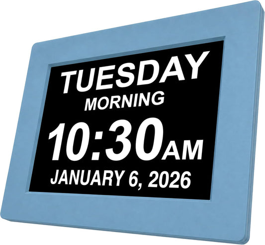 American Lifetime New 2026 Dementia Clock Large Digital Clock for Seniors, Large Display with Custom Alarms, Calendar Clock with Day & Date for Elderly, Clear Numbers Alzheimer Digital Clock Winter