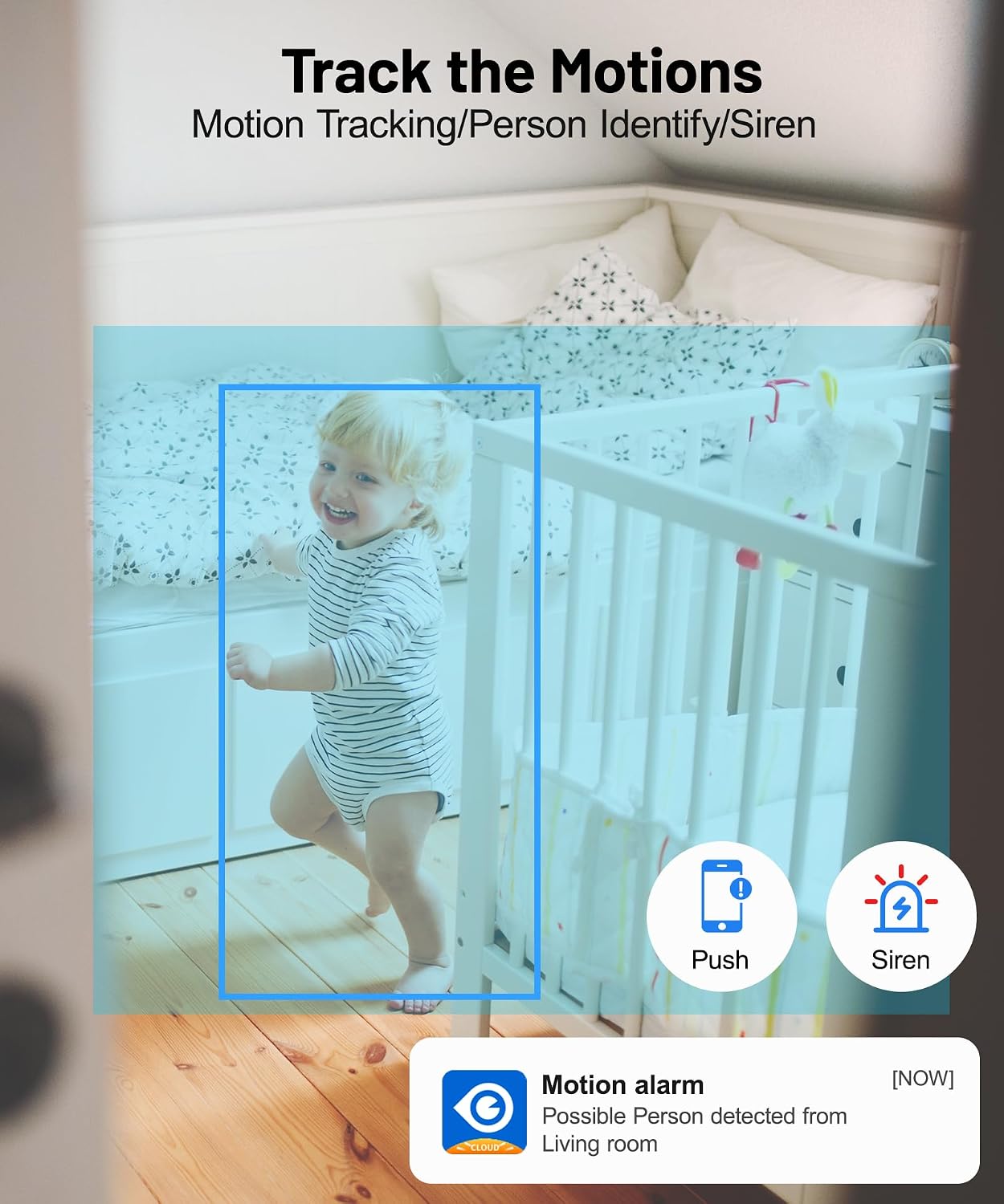 GALAYOU Indoor Cameras for Home Security/Baby Monitoring in 2K, G2 2Pack | Pet/Nanny Camera/Baby Monitor with Night Vision, Siren, 24/7 TF Card Storage, PTZ, Two-Way Talk, Wired Plug, 2.4Ghz Wi-Fi