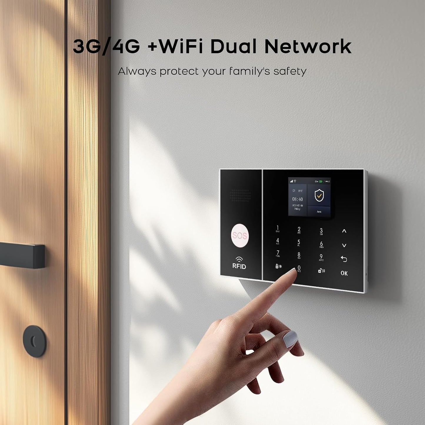 Alarm System for Home Security Smart Home Alarm System, Wireless WiFi Home Alarm System with Siren, PIR Motion Sensor, Remote Controls, Window/Door Sensor No Contract Required,24/7 Protection