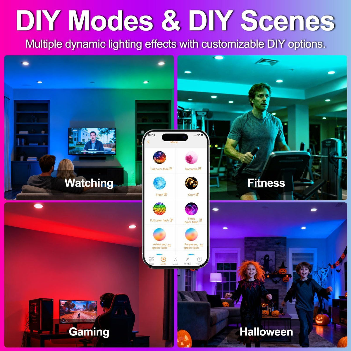 ILC BR30 LED Recessed Can Light Bulbs, Indoor Flood Light Bulbs, Bluetooth Mesh Color Changing via BRmesh APP, Tunable 2700K-6000K, E26 Base 10W 900LM (70W Equiv.), for 5"/6" Cans Only, 6 Pack