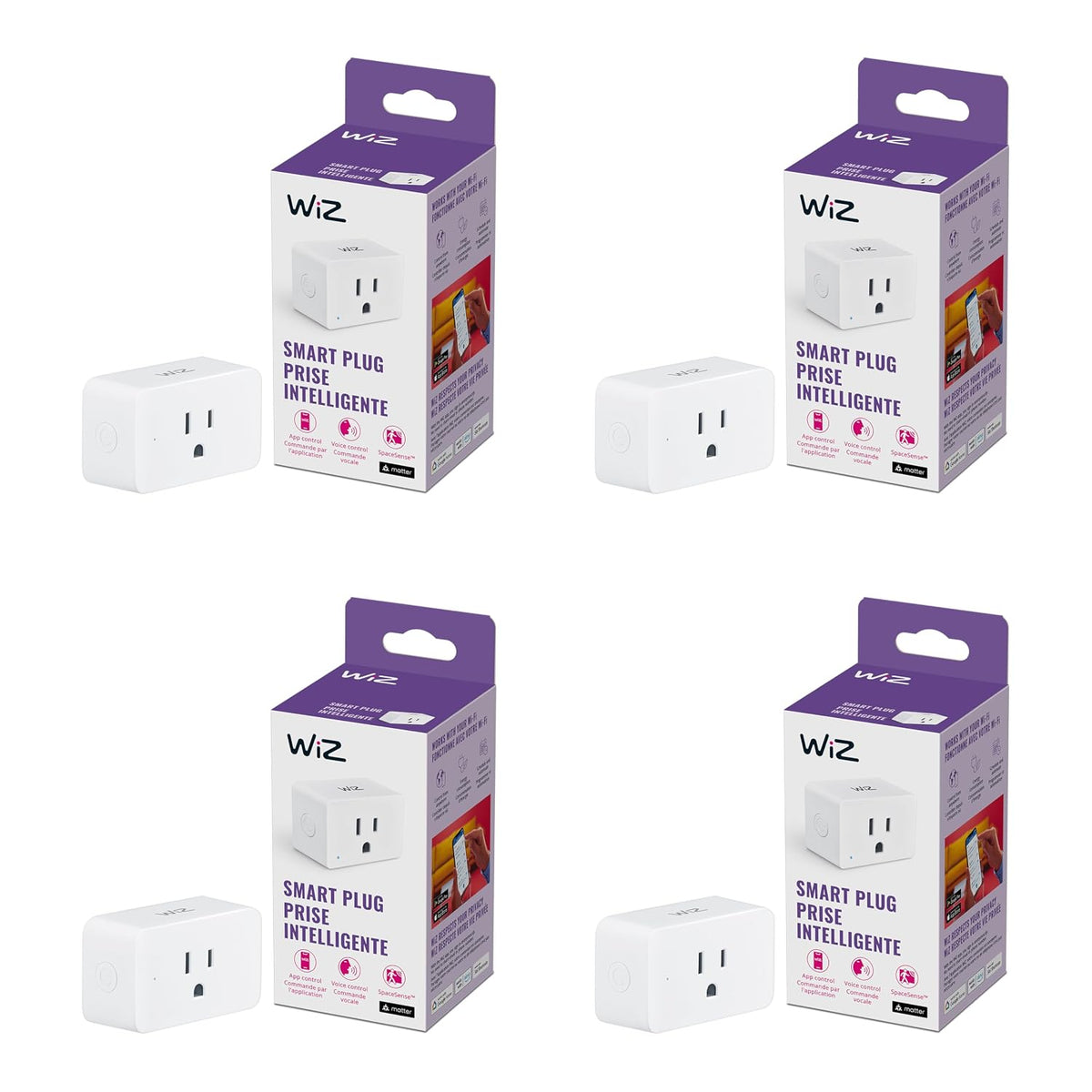 WiZ Smart Plug, Sunset to Sunrise Automation, Motion Detection, Control with Voice or App, Indoor Smart Plug Compatible with Alexa, Google Home and HomeKit, 1 Pack