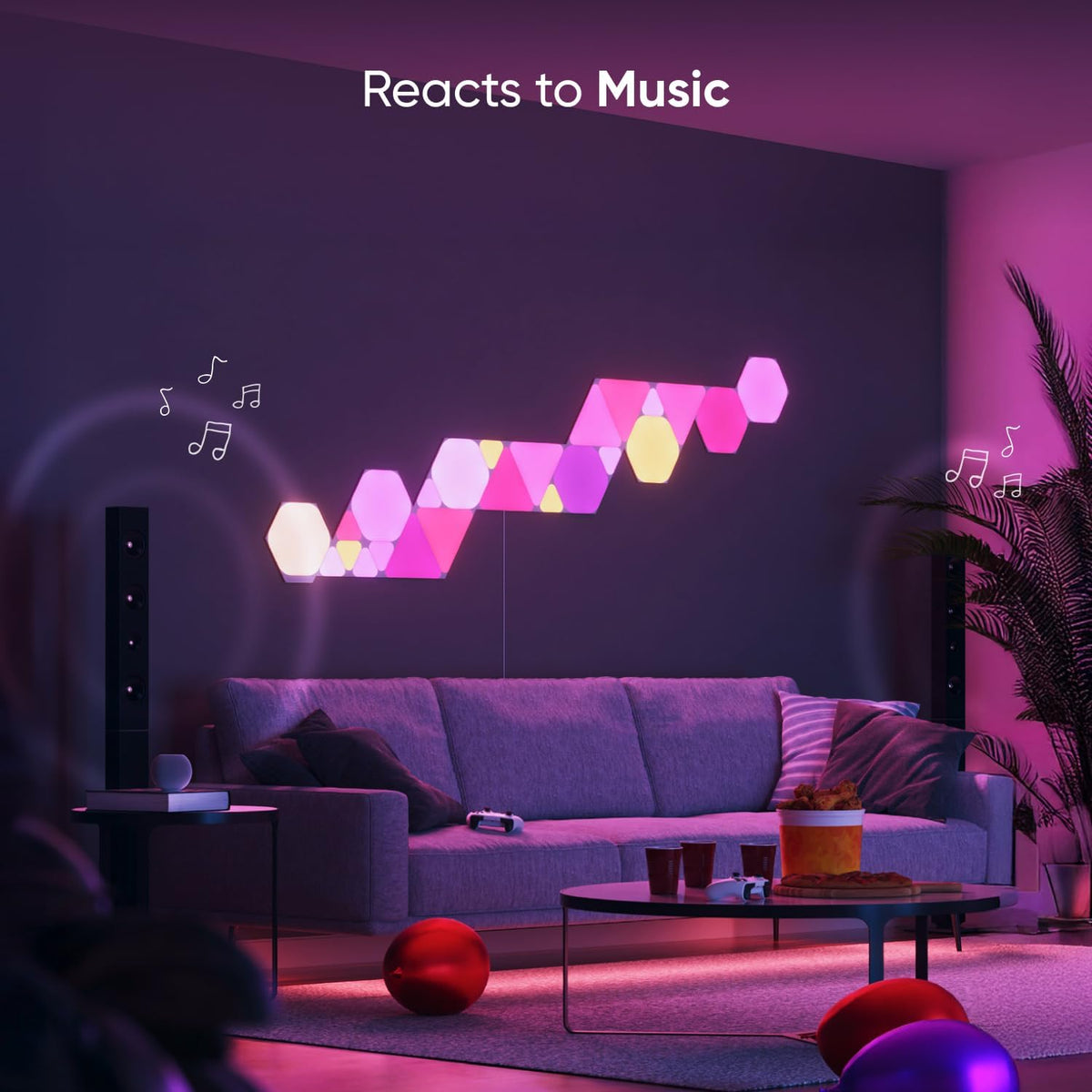 Nanoleaf Shapes Hexagon Lights, Smart RGBW LED Wall Light Panels, 7PK