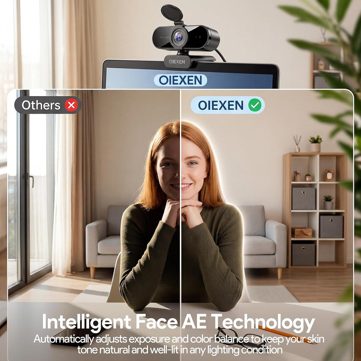 4K Ultra HD Webcam with 1/2.8"CMOS Sensor,PDAF Autofocus,1080P@60FPS | Dual Noise-Canceling Mics,Privacy Cover,USB Streaming Webcam for PC/Mac,Gaming,Video Calling,Live Streaming&Meetings
