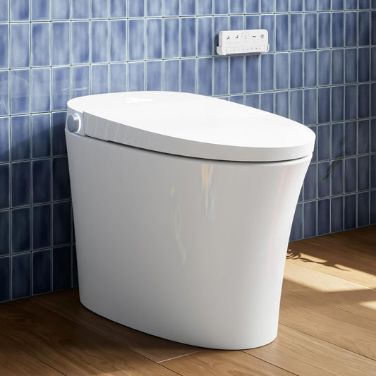 Uncle Brown ST12U Smart Toilet, ADA Height Bidet Toilet with Auto Open & Close Lid, 1000g MaP Flush Score, Foam Shield, PlasmaClean Technology, Hygienic Water Cleanse, Heated Seat & Warm Air Dryer