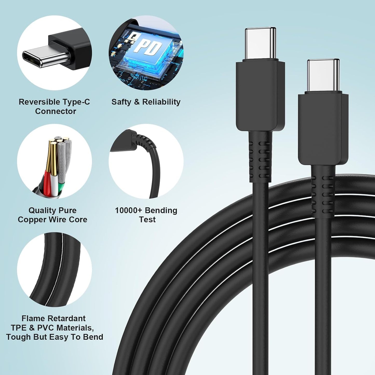 for Samsung Galaxy Super Fast Charging Cord 10FT, 25W Type C Phone Charger | Android Charger Block 2Pack& 10ft USBC Cable for Samsung Galaxy S26 S25 S24 S23 S22 S21 S20 S10 S9 S8 Plus/Ultra/FE Note20/10