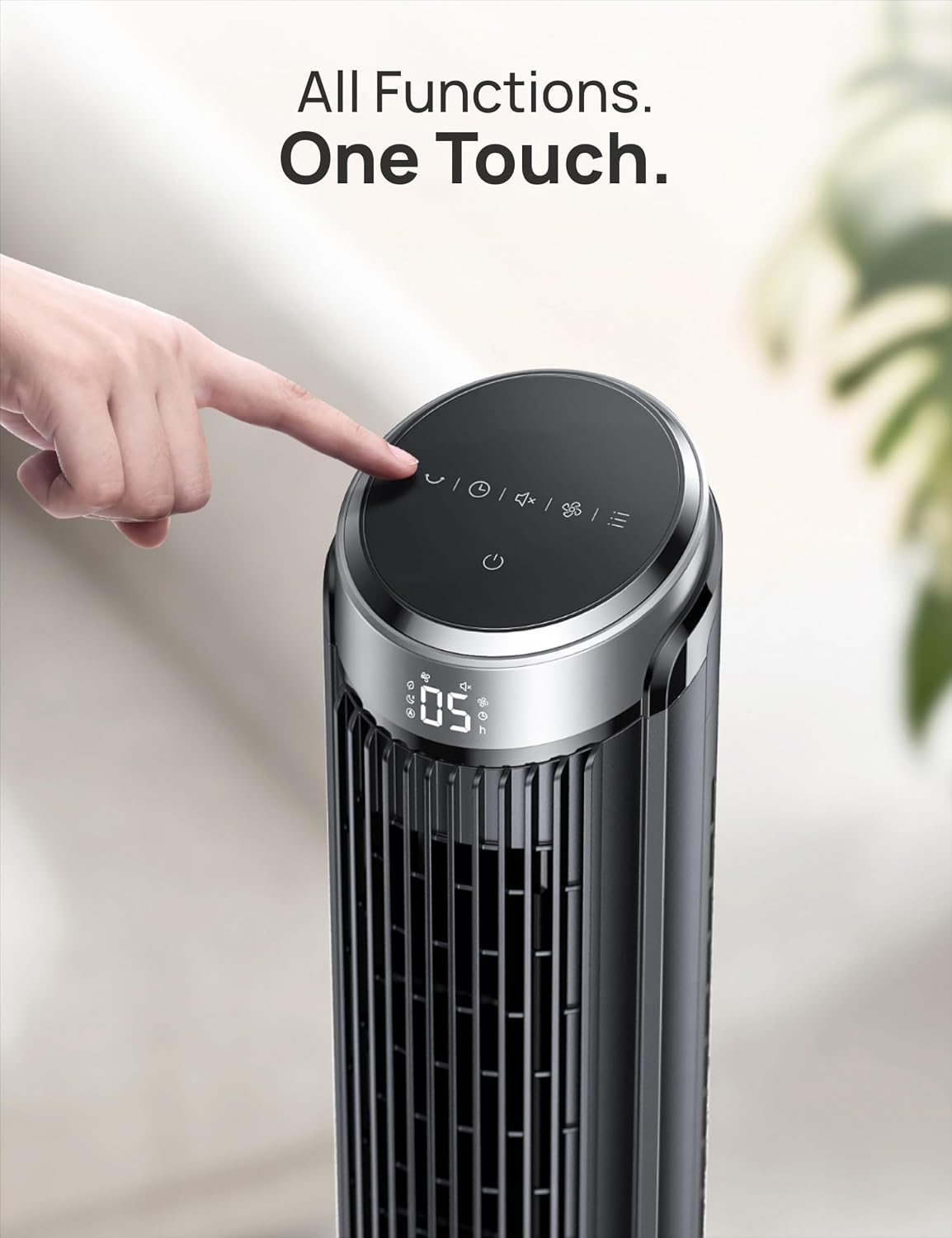DREO Tower Fan for Bedroom, 90° Oscillating Fans that Blow Cold Air | 26 ft/s Powerful Airflow, 28dB Quiet Fan, 5 Speeds, 4 Cooling Modes, 12H Timer, 40" Standing Floor Fan for Home Office